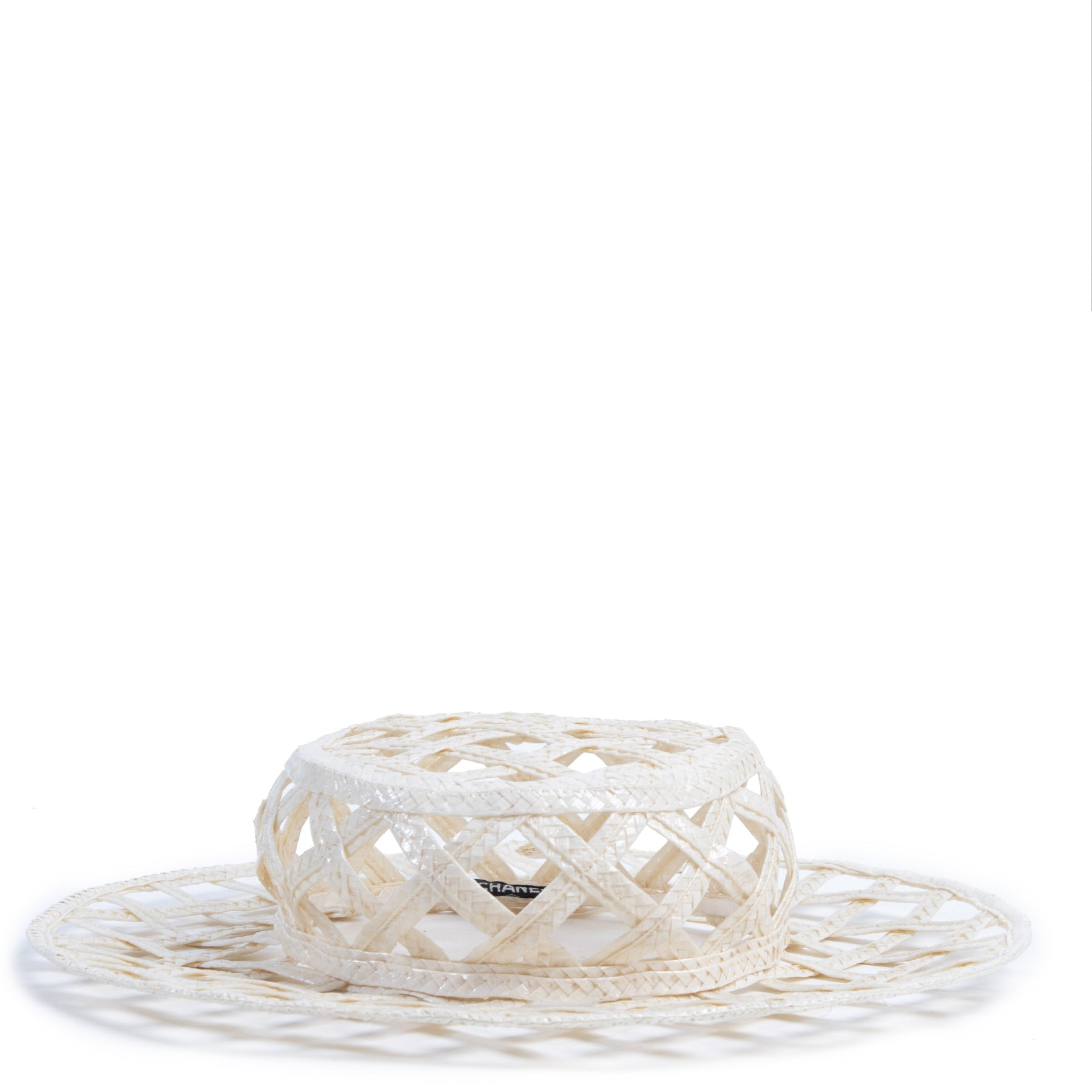 Chanel Straw Cutout Hat