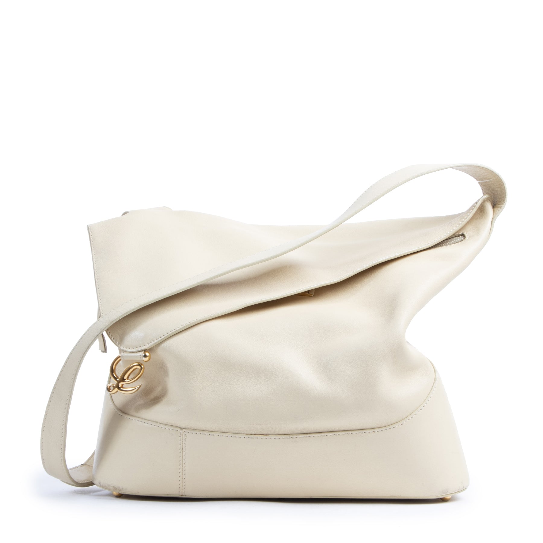 Are you looking for an authentic designer Loewe Cream Shoulder Bag?