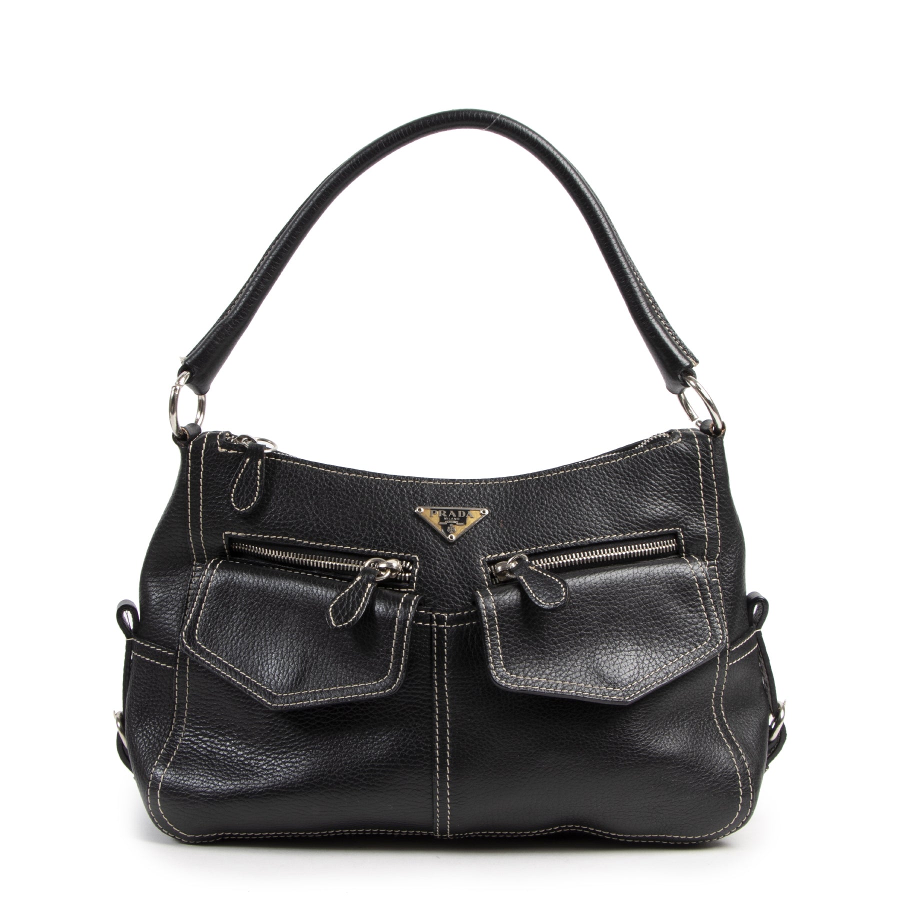 Authentic secondhand Prada Black Shoulder Bag designer bags designer brands fashion luxury vintage webshop safe secure online shopping