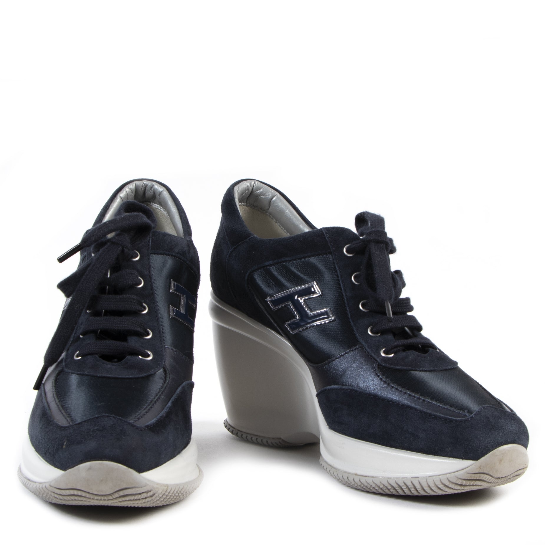 Hogan Blue Wedge Sneakers - size 38,5