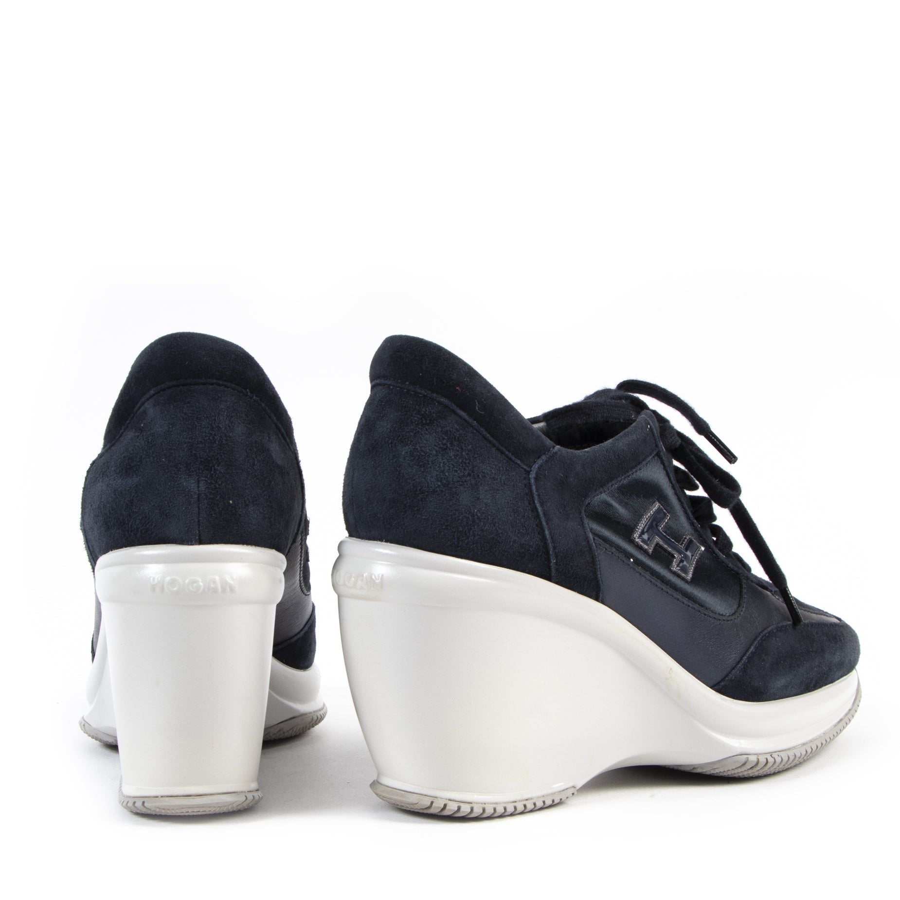 shop safe online Hogan Blue Wedge Sneakers - size 38,5