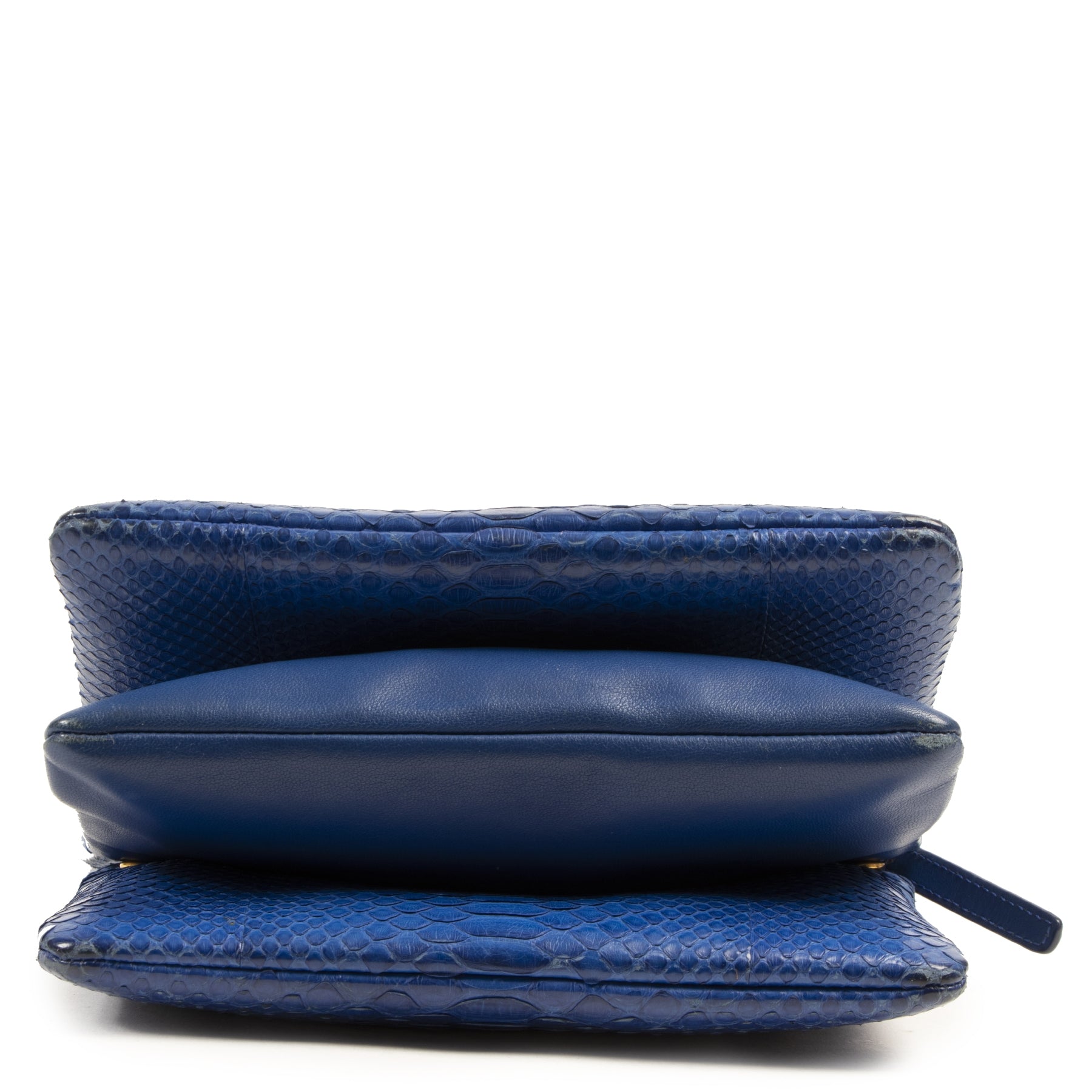 Authentieke tweedehands vintage Céline Trio Python Crossbody Bag koop online webshop LabelLOV