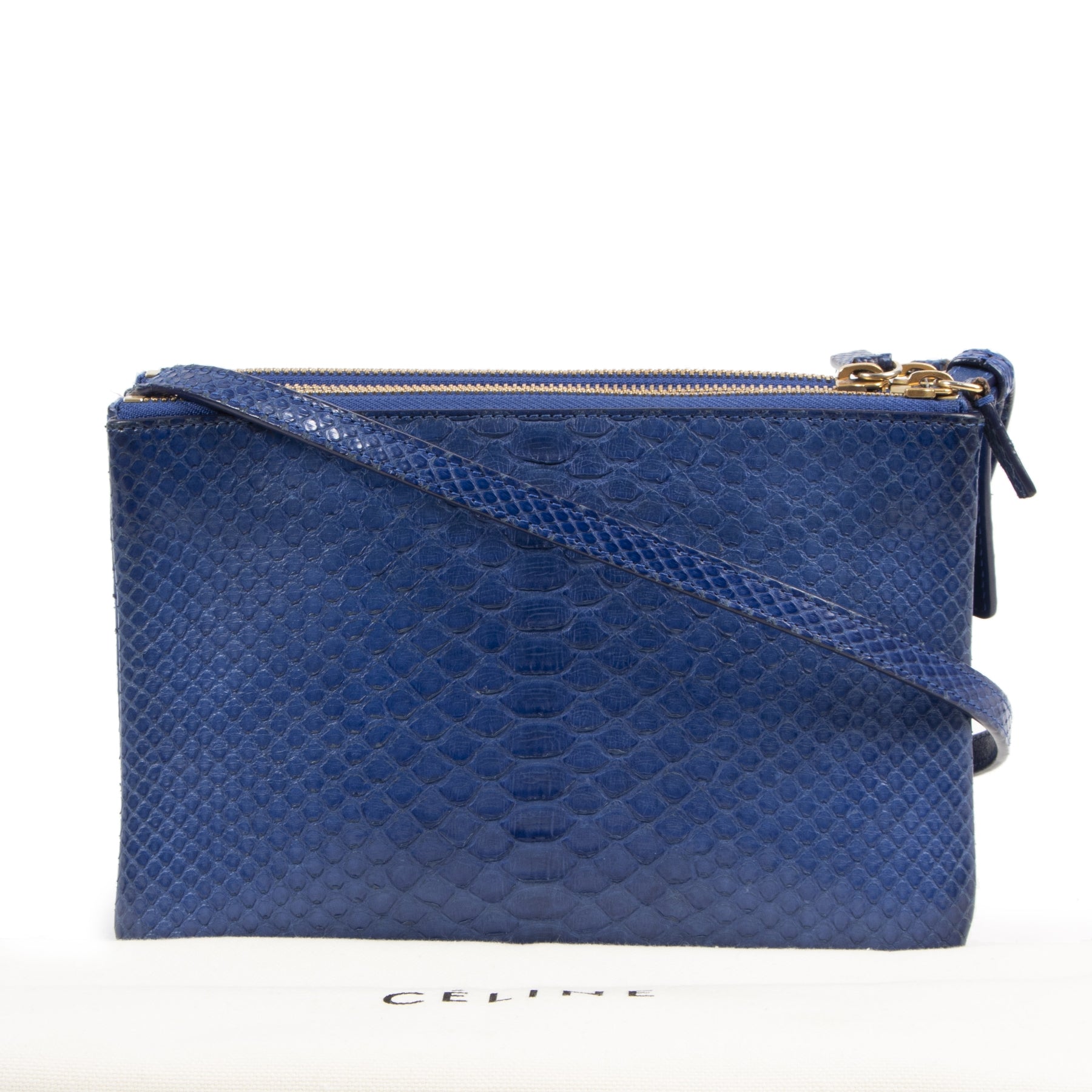 Authentique seconde-main vintage Céline Trio Python Crossbody Bag achète en ligne webshop LabelLOV