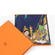 Shop safe online 100% authentic second hand Hermès Blue Multicolour Scarf at Labellov in Antwerp.