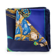 Shop safe online 100% authentic second hand Hermès Blue Multicolour Scarf at Labellov in Antwerp.
