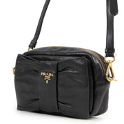 Authentic secondhand Prada Black Bow Detail Crossbody Bag designer bags fashion luxury vintage webshop safe secure online shopping
