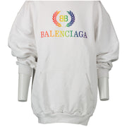 Balenciaga Rainbow Logo Embroidered Hoodie pour le meilleur prix chez Labellov à Anvers Belgique