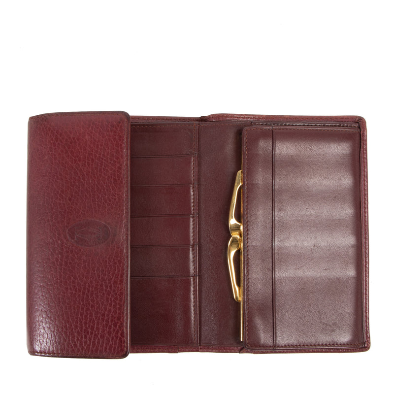 Cartier Burgundy Trifold Wallet