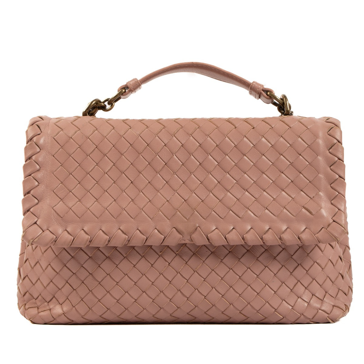 Shop safe online at Labellov in Antwerp, Brussels and Knokke this 100% authentic second hand Bottega Veneta Pink Intrecciato Crossbody