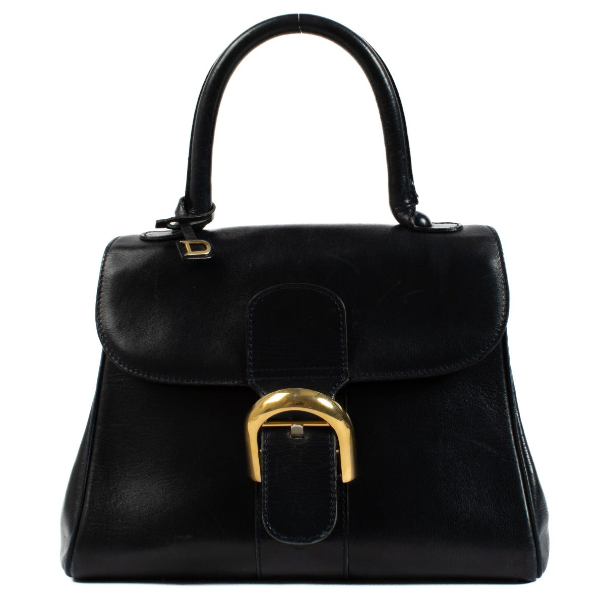 Delvaux Brillant PM en cuir bleu vintage