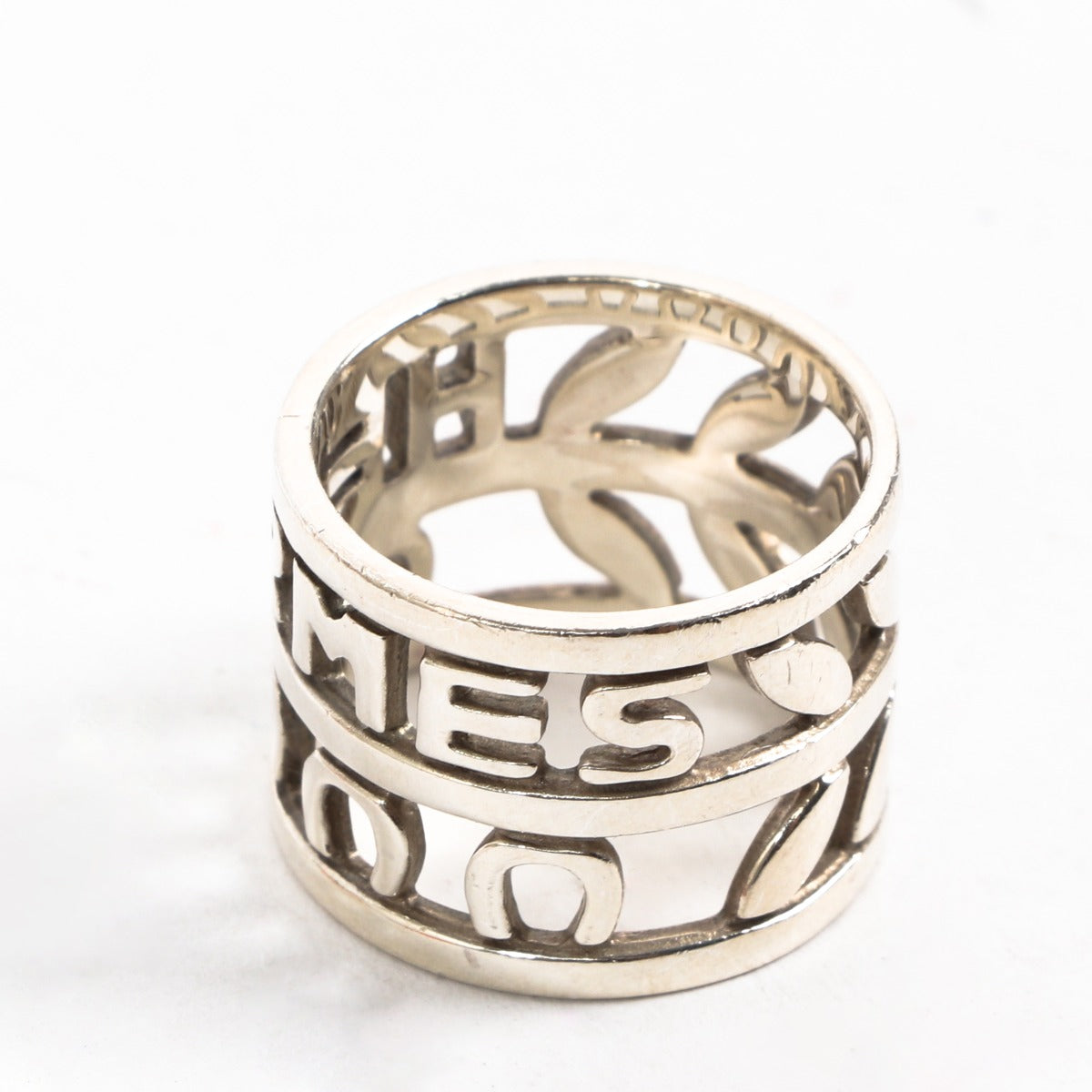 Hermès Vintage Silver Campaign Ring - Size 50