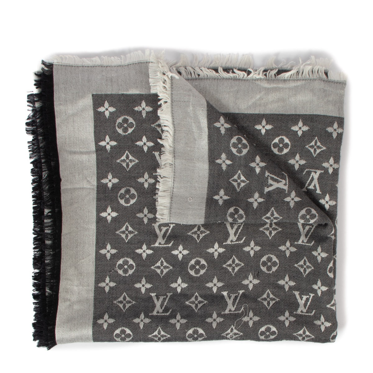 shop 100% authentic second hand Louis Vuitton Blue Monogram Classic Shawl on Labellov.com