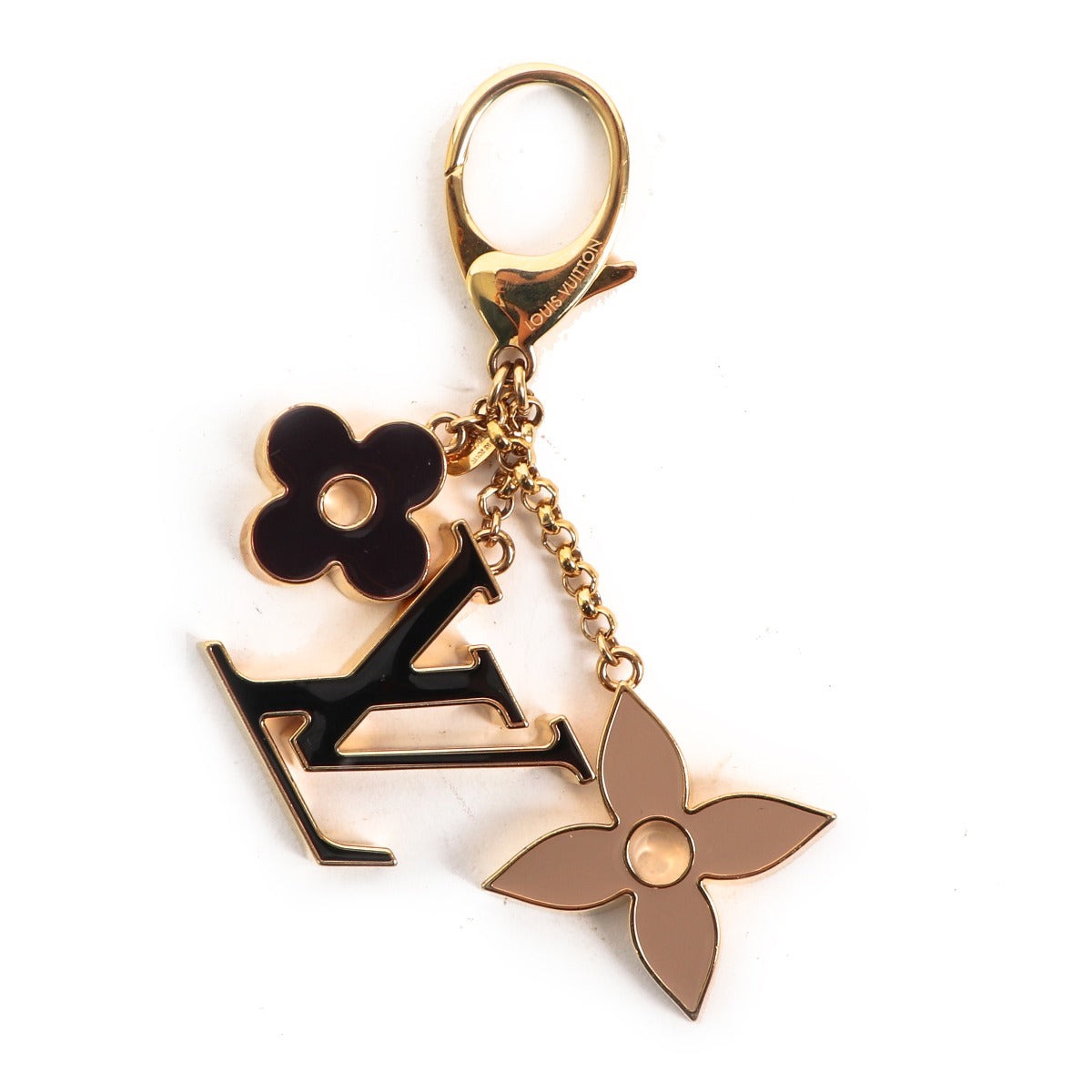 Buy a vintage authentic Louis Vuitton Monogram Gold Metal Key Chain in very good condition at Labellov in Antwerp.