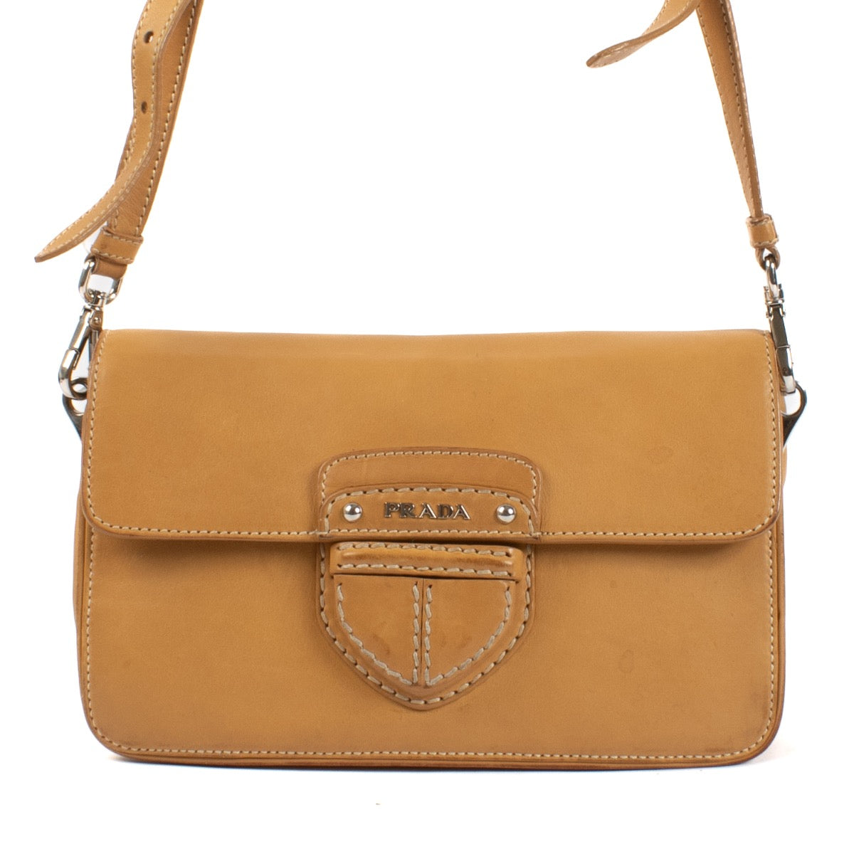 shop 100% authentic second hand Prada Beige City Calf Crossbody Bag on Labellov.com