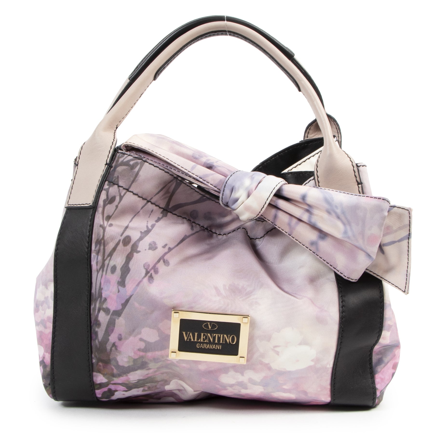 Valentino Floral Printed Tessuto Medium Nylon Tote