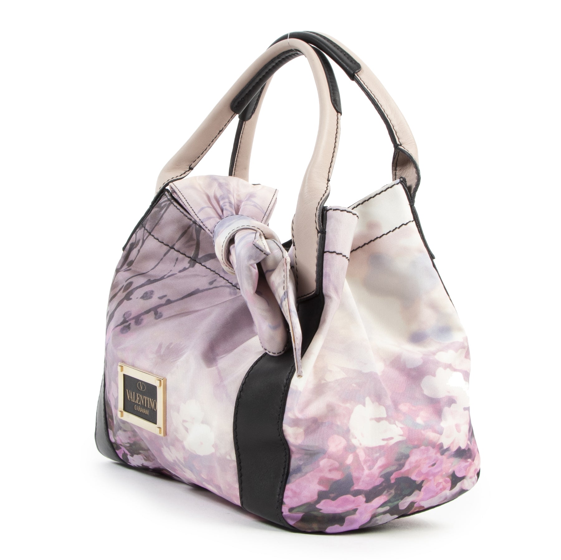 Valentino Floral Printed Tessuto Medium Nylon Tote
