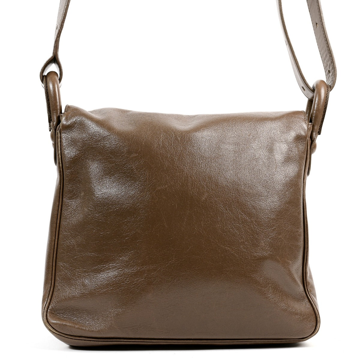 Delvaux Brillant Baudrier Brown Leather Crossbody Bag