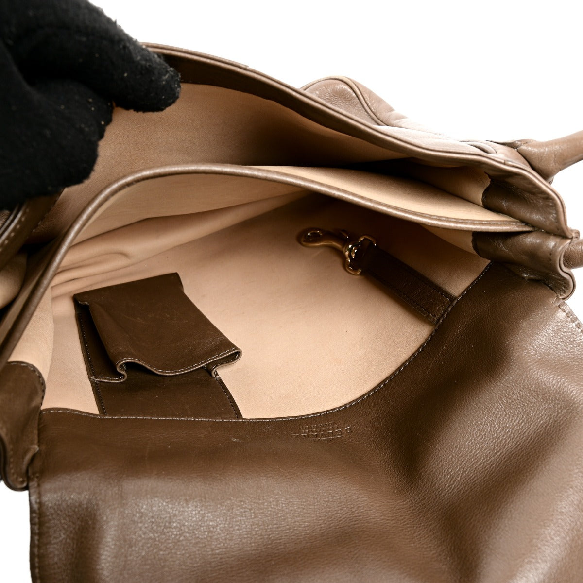 Delvaux Brillant Baudrier Brown Leather Crossbody Bag
