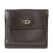 Authentieke Tweedehands Delvaux Dark Brown Wallet juiste prijs veilig online shoppen luxe merken webshop winkelen Antwerpen België mode fashion