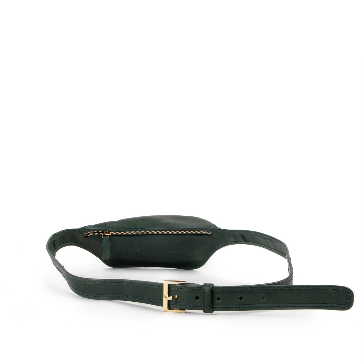 Buy online an authentic second hand Jacquemus Green Leather La banane Belt Bag in preloved at Labellov in Antwerp.