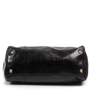 Authentic secondhand Prada Vitello Shine Black Patent Leather Satchel designer bags fashion luxury vintage webshop high end designer brands leather bags safe and secure online shopping