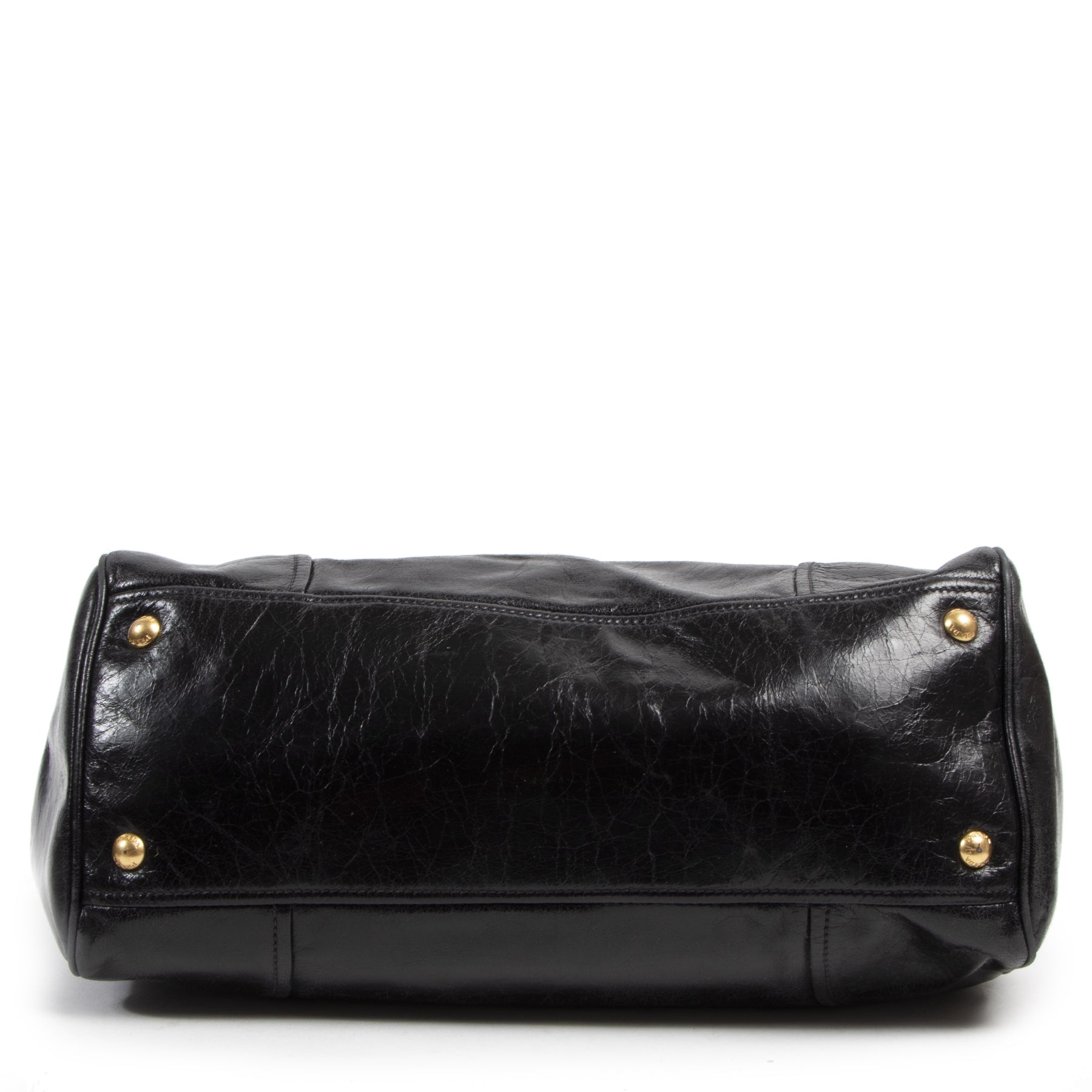 Authentic secondhand Prada Vitello Shine Black Patent Leather Satchel designer bags fashion luxury vintage webshop high end designer brands leather bags safe and secure online shopping
