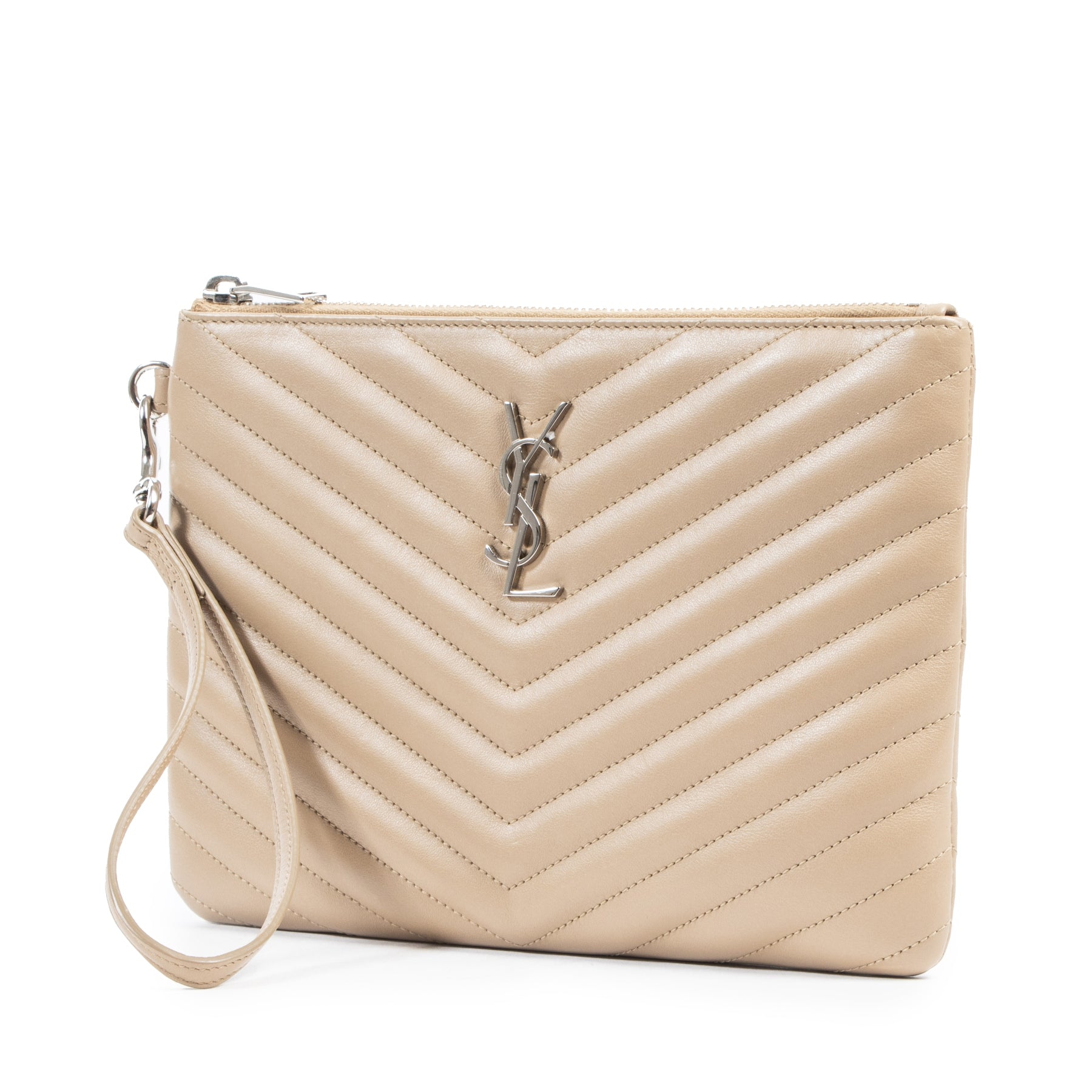 Saint Laurent Beige Jolie Clutch Bag