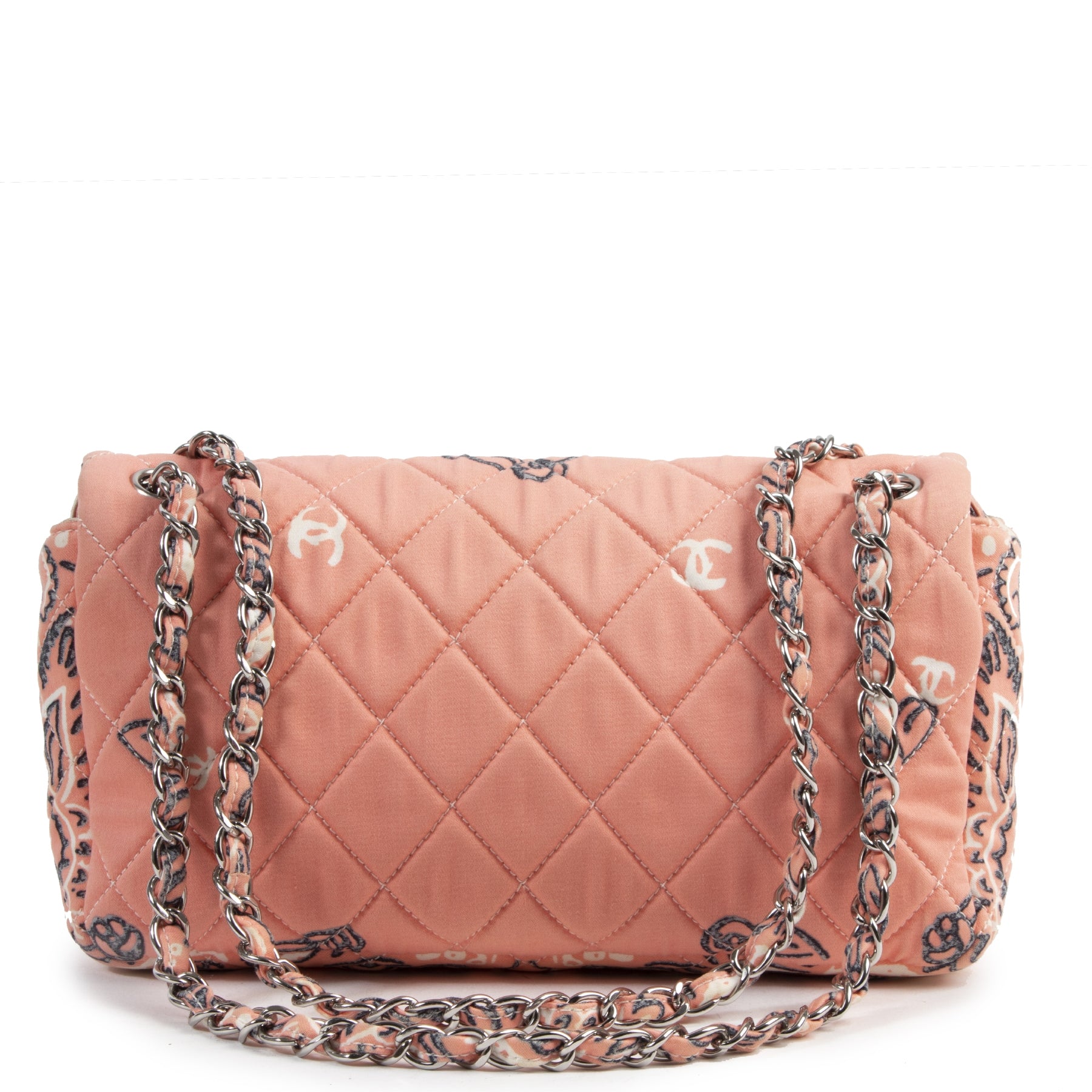 Chanel Fabric Printed Classic Flap Bag