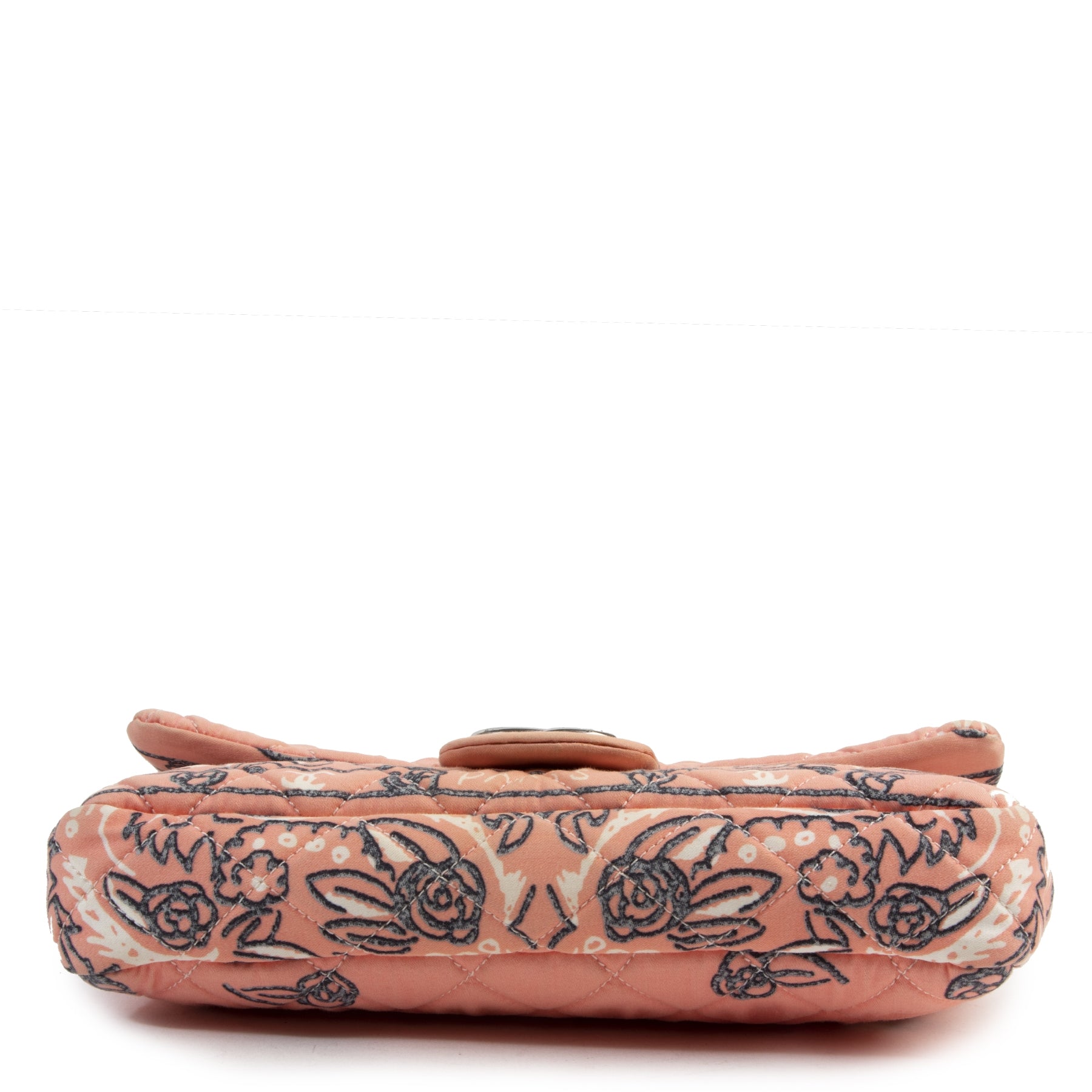koop veilig online Chanel Fabric Printed Classic Flap Bag