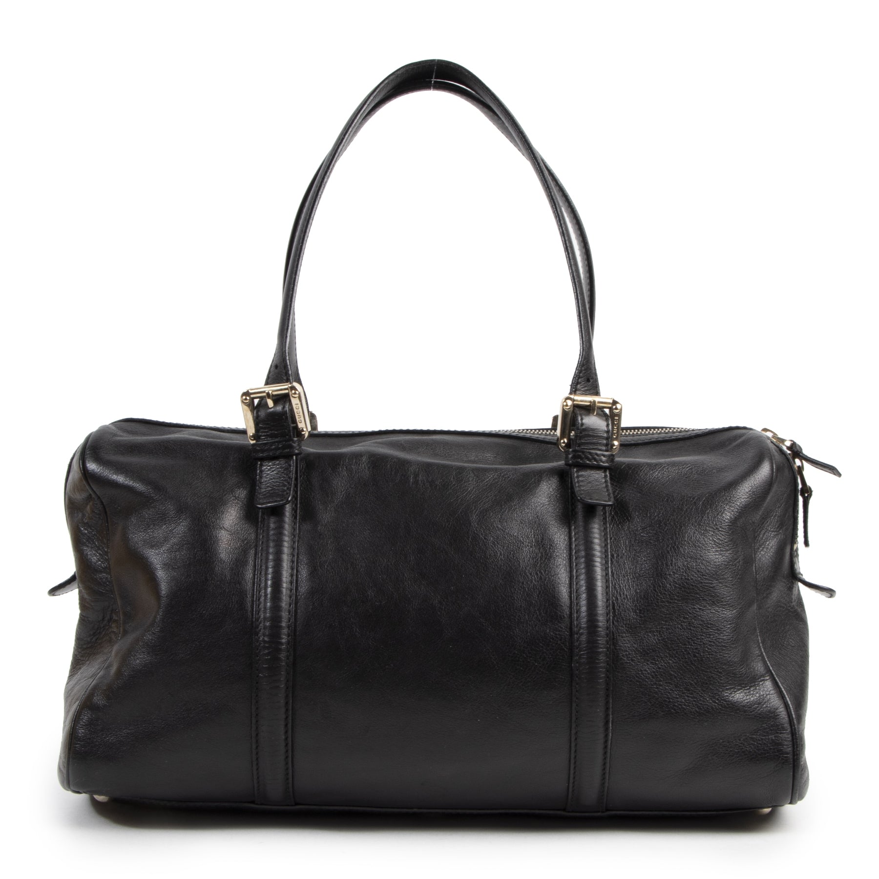 Authentic secondhand Gucci Black Leather Shoulder Bag designer bags fashion luxury vintage webshop safe secure online shopping