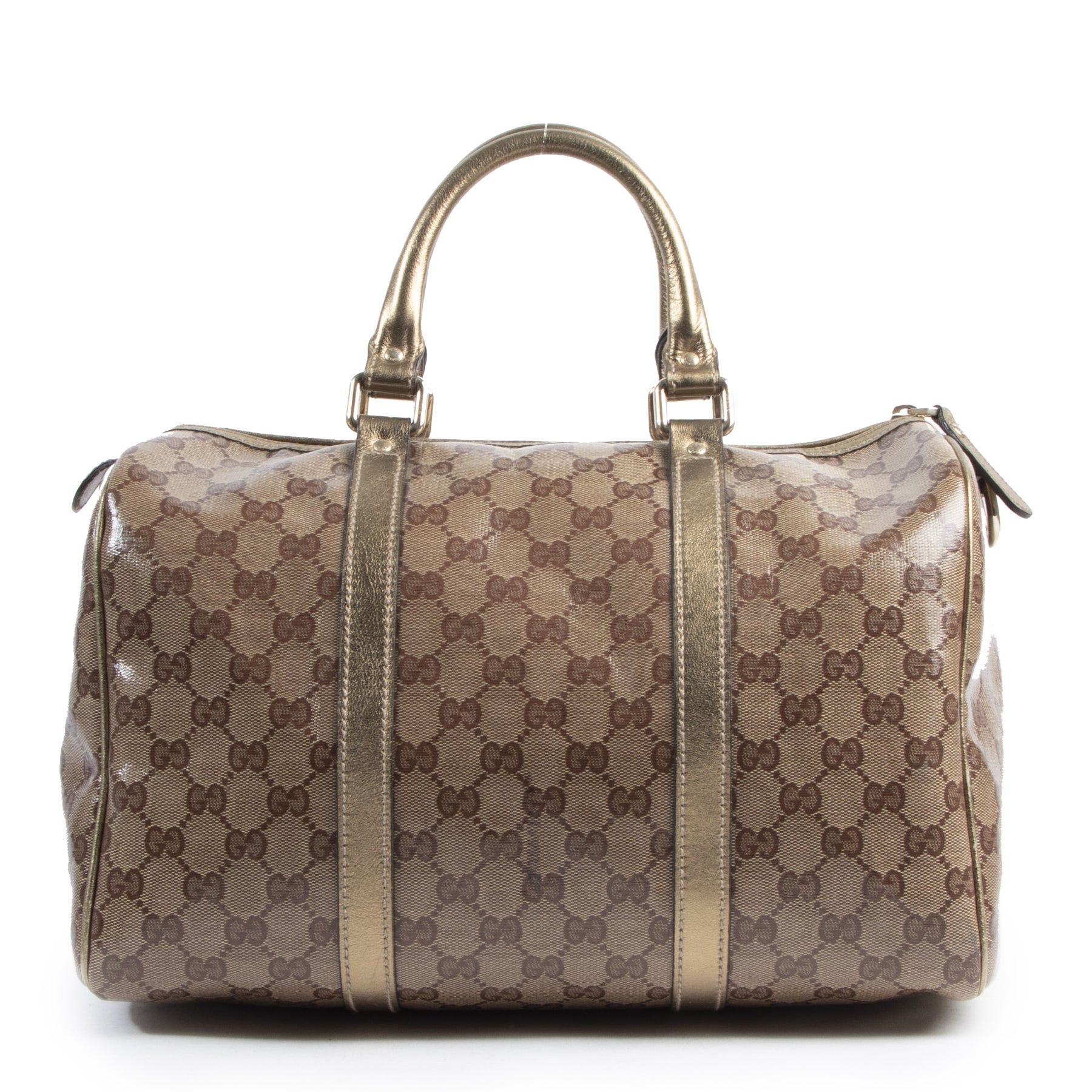 Buy and sell 100% authentic Gucci Metallic Gold Boston Bag