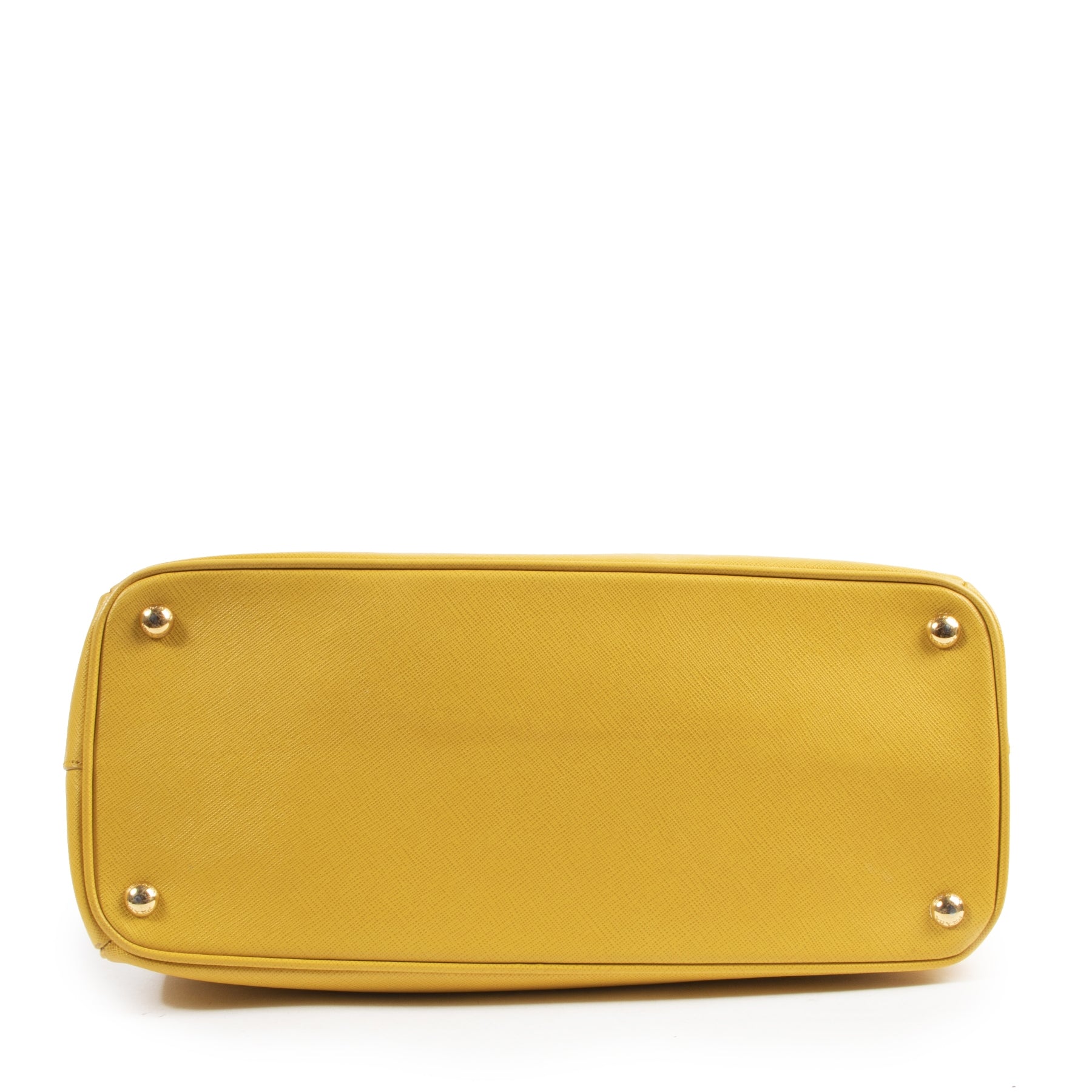 buy and sell your authenti preloved Prada Yellow Double Zip Top Handle Tote