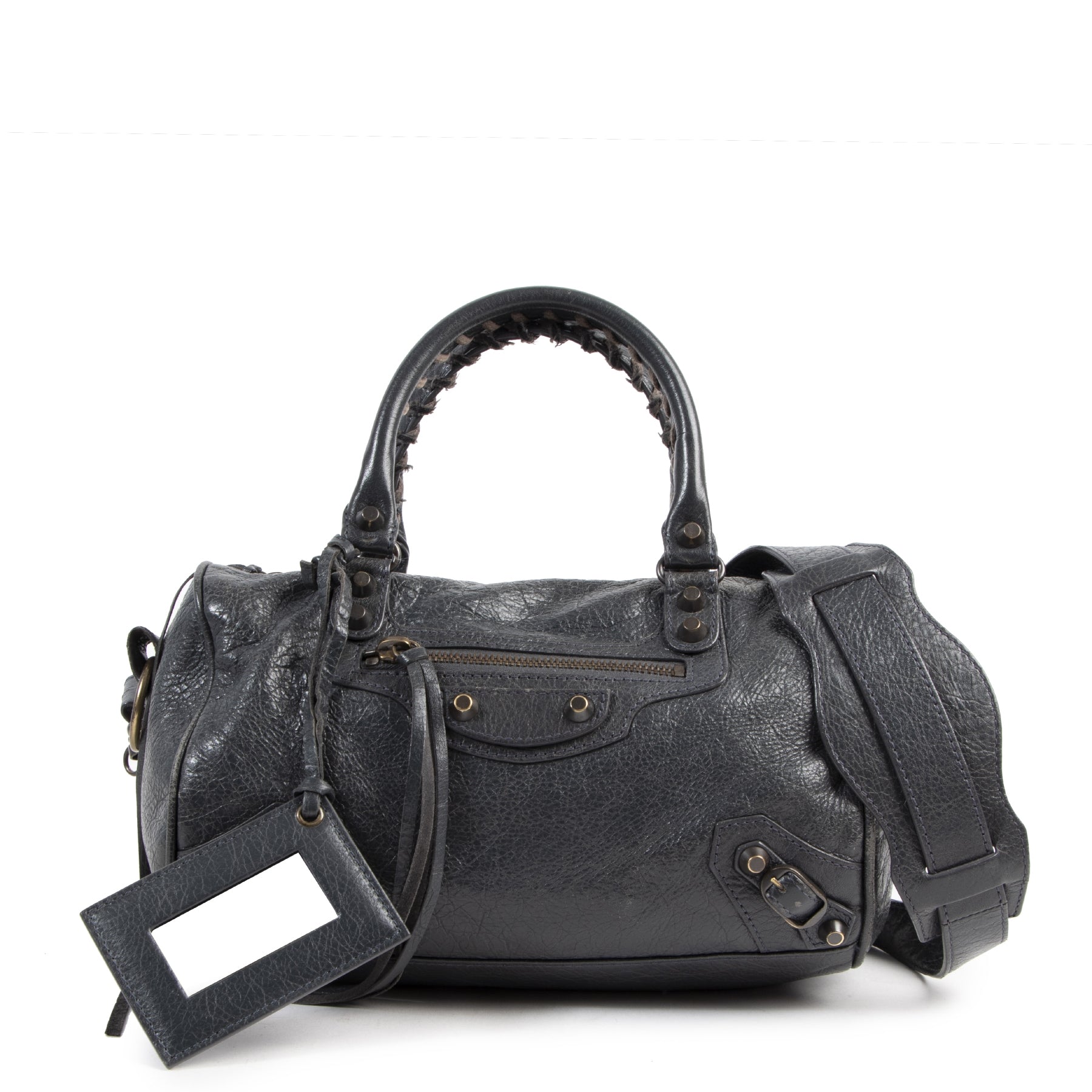 Balenciaga Dark Grey Classic Mini Twiggy Bag for the best price at Labellov secondhand luxury