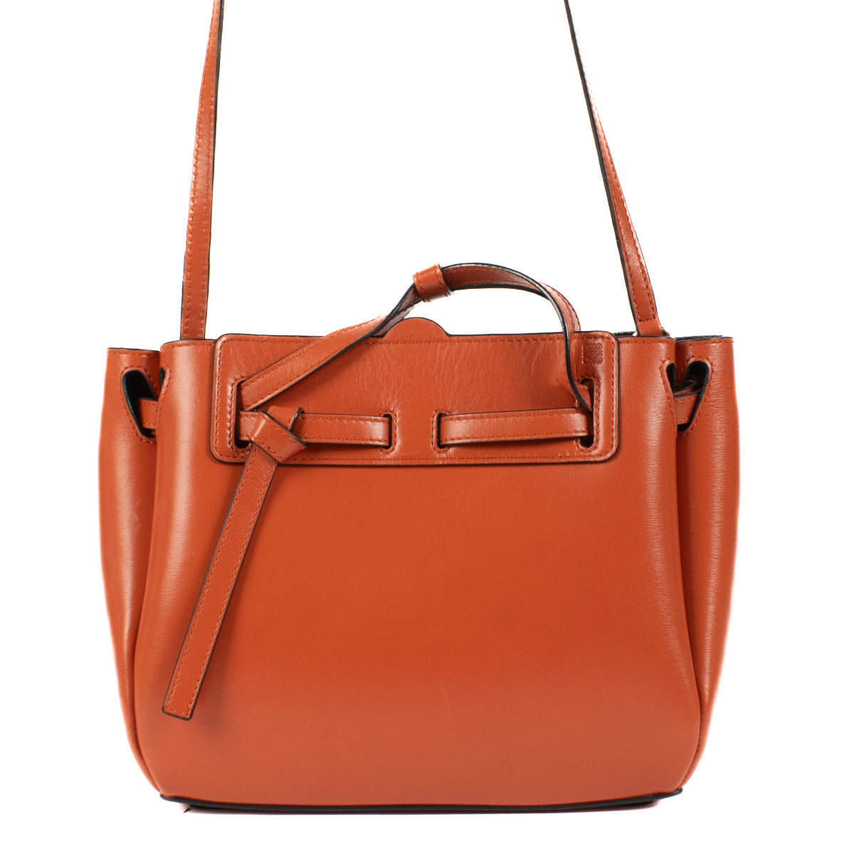 Loewe Vermillion Red Leather Mini Lazo Crossbody Bag