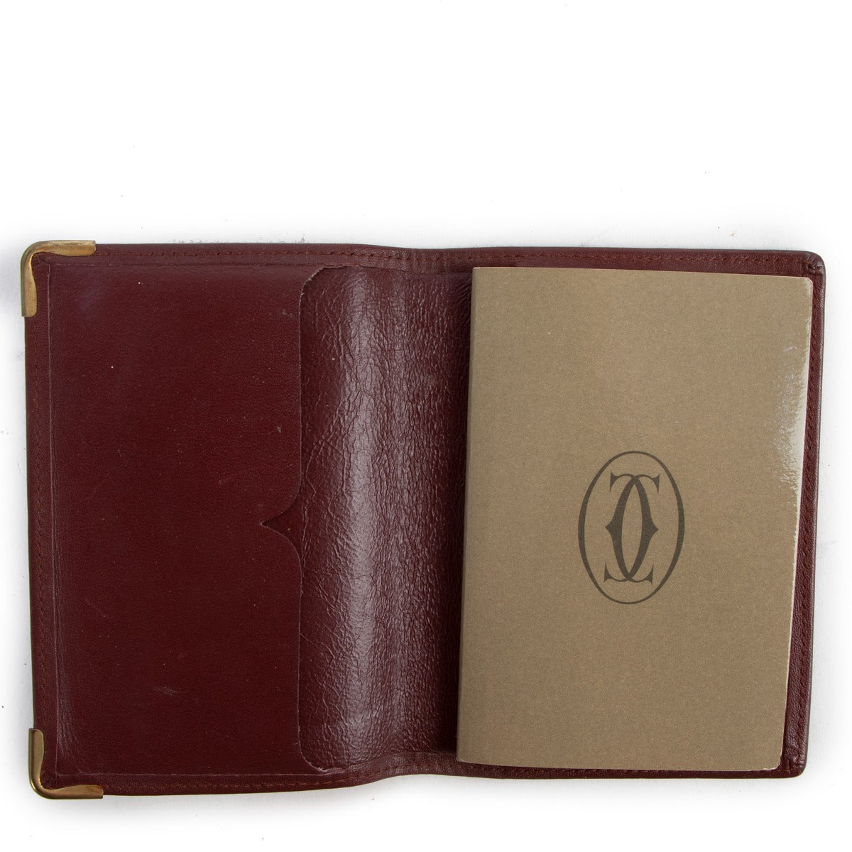 Must De Cartier Burgundy Leather Adress Book