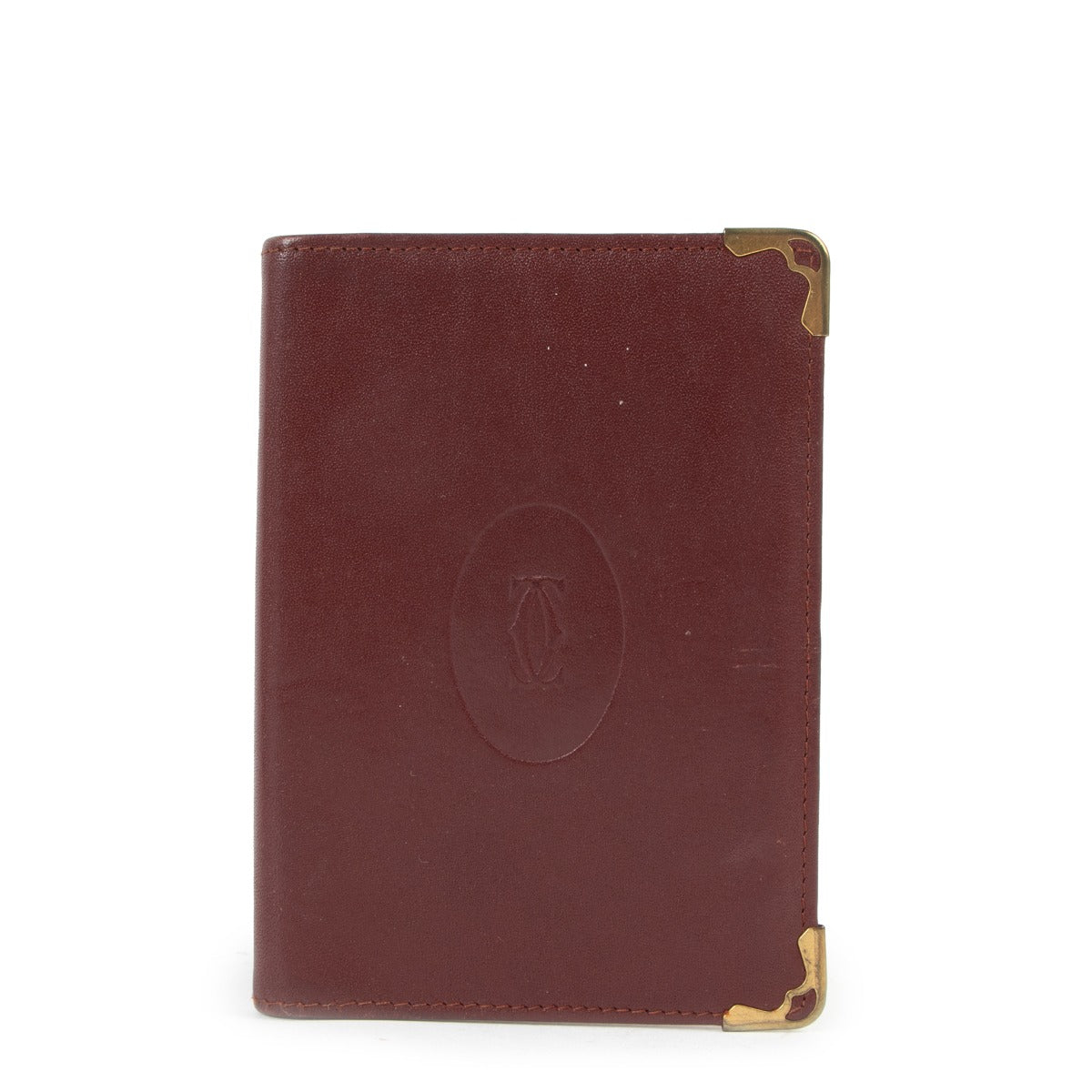 Must De Cartier Burgundy Leather Adress Book