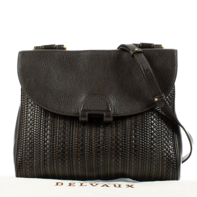 100% authentic second hand Delvaux Brown Toile De Cuir Crossbody on Labellov.com