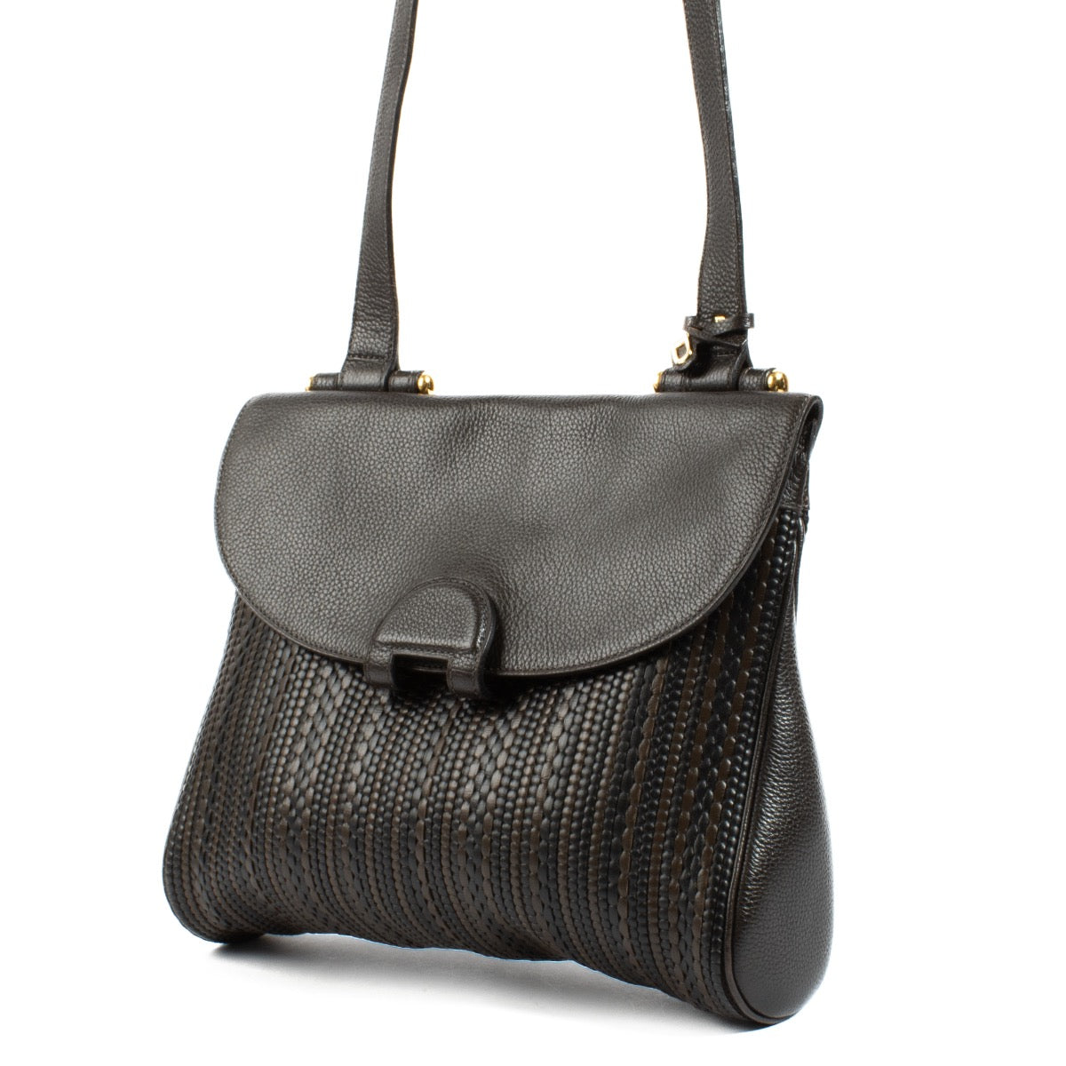 100% authentic second hand Delvaux Brown Toile De Cuir Crossbody on Labellov.com