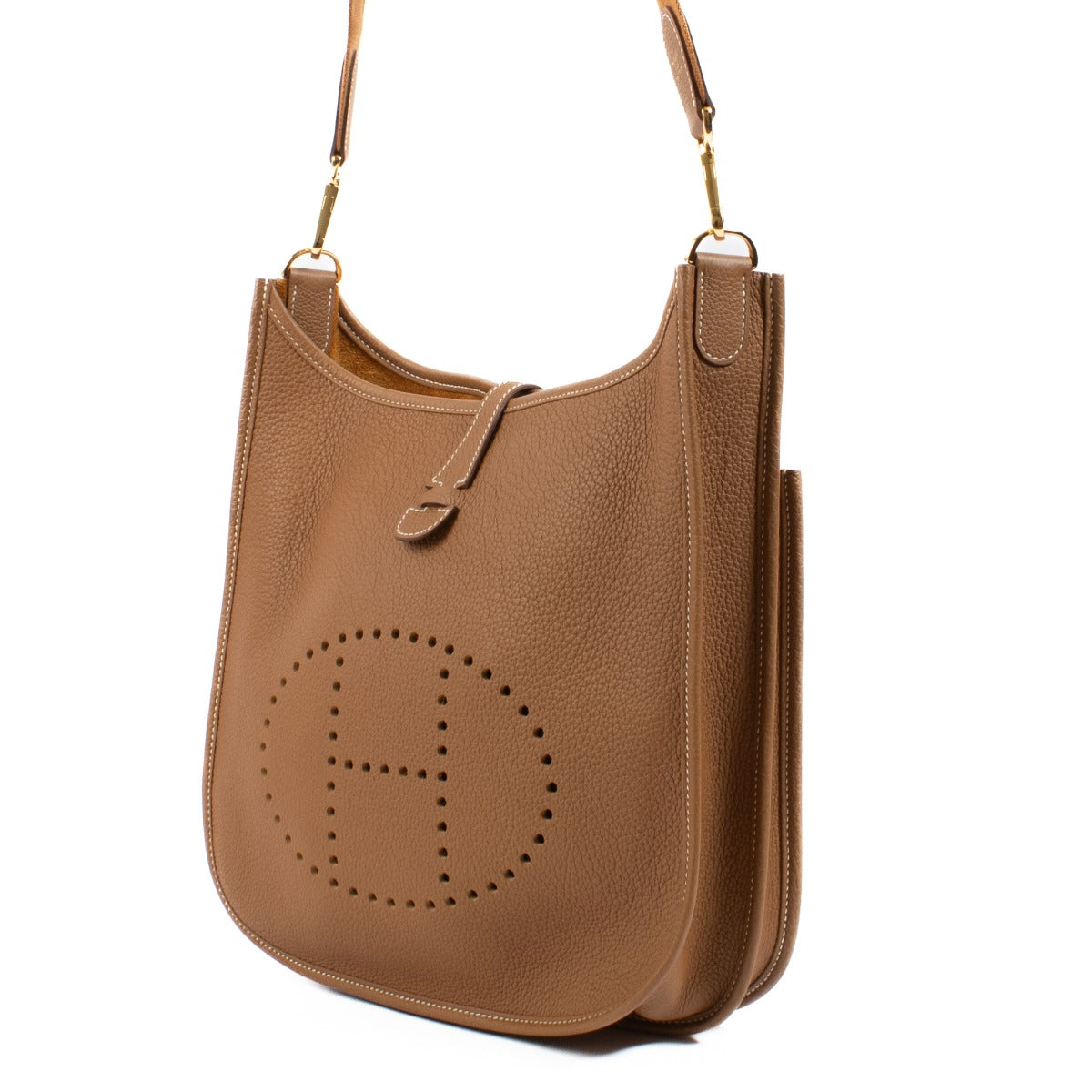 Authentic second hand Hermès Evelyne III 29 Gold Taurillon Clemence on www.labellov.com