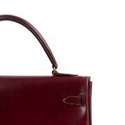 Hermes kelly retourne 32 rouge h box gold hardware