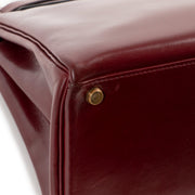 second hand Hermès Vintage Kelly 32 Burgundy Box Gold Hardware at Labellov