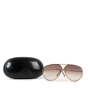Porsche Design Carrera Vintage Brown Aviator Pilot Sunglasses