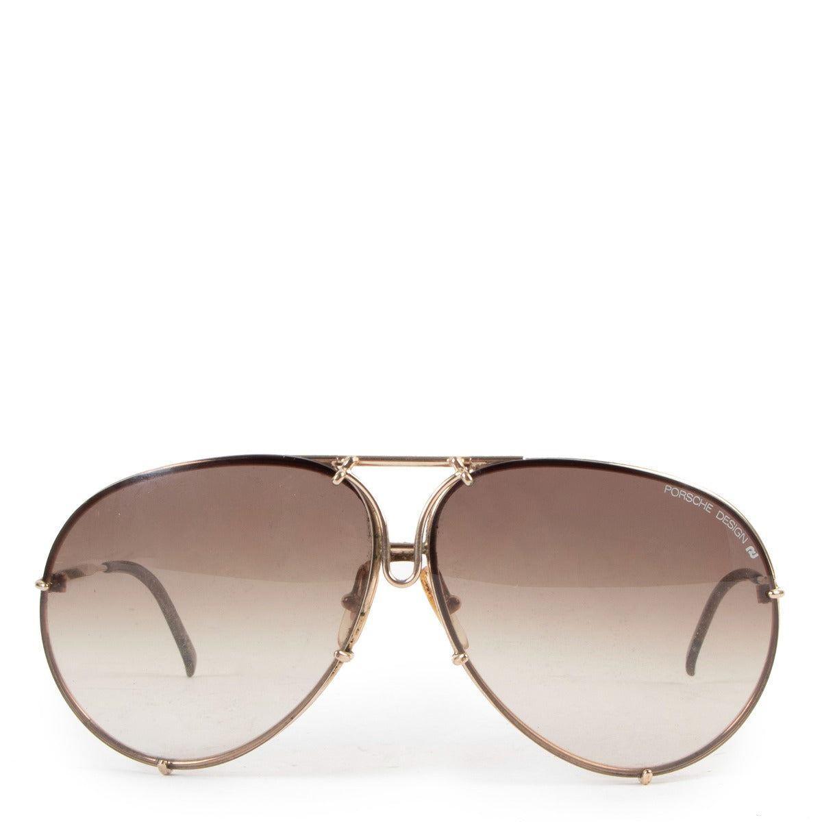 Porsche Design Carrera Vintage Brown Aviator Pilot Sunglasses