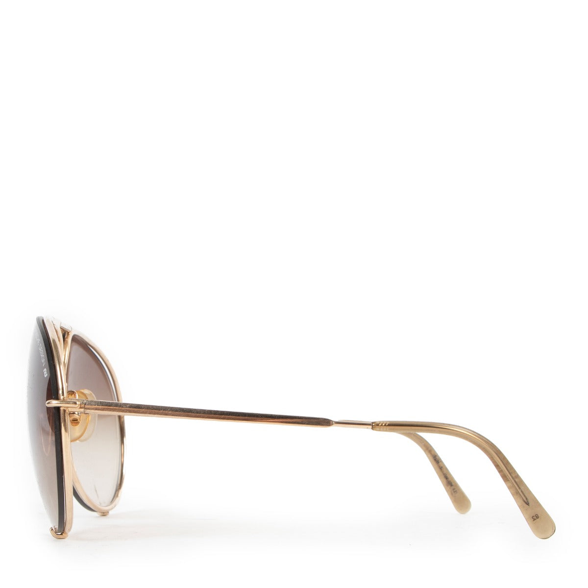 Porsche Design Carrera Vintage Brown Aviator Pilot Sunglasses