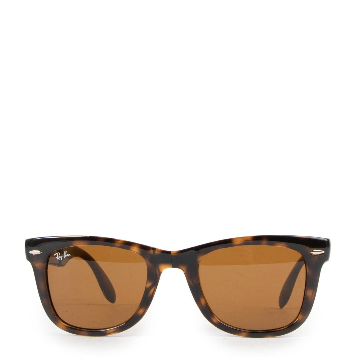 Buy online authentic second hand Ray Ban Brown Tortoise Wayfarer Sunglasses in very good condition at Labellov in Antwerp