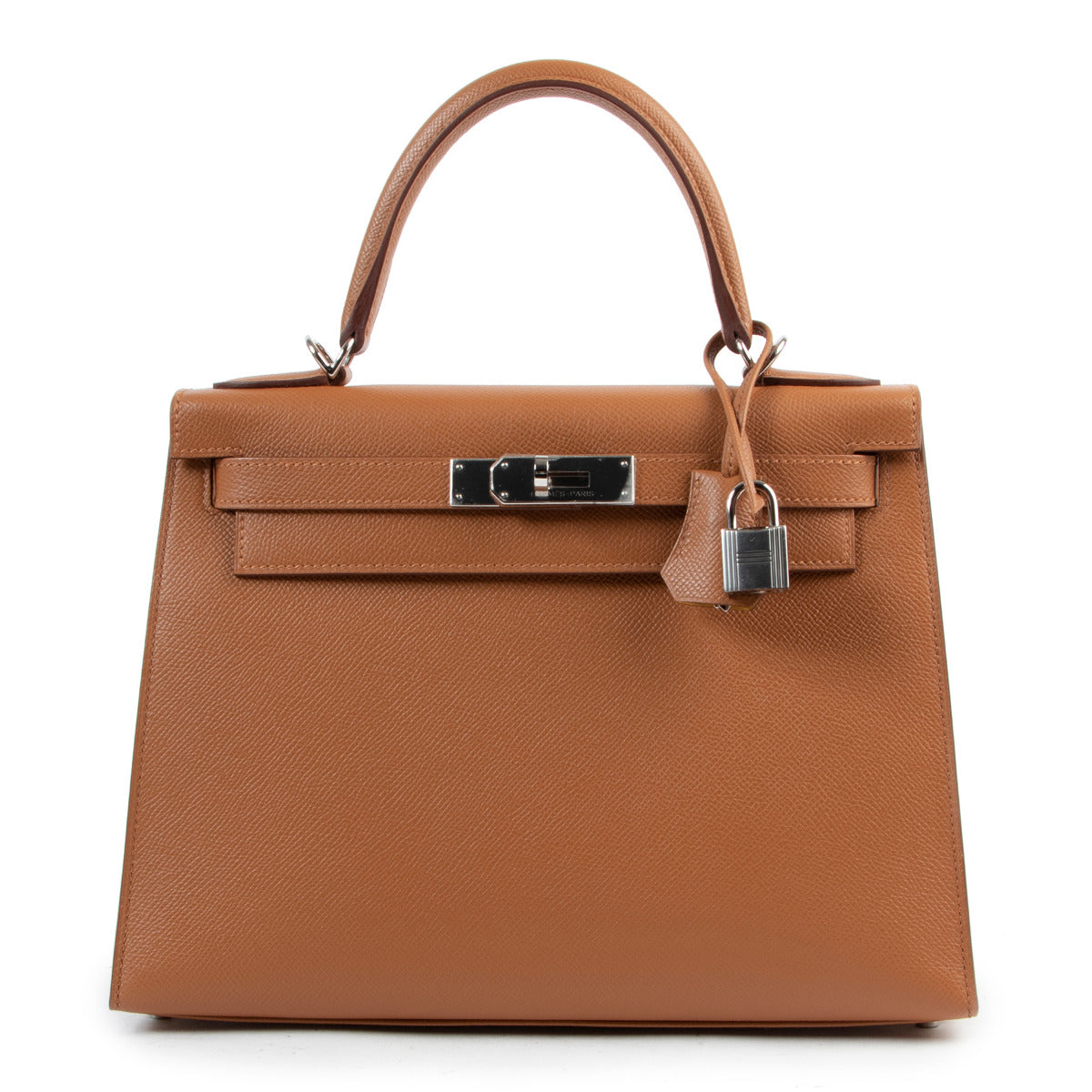 Hermès Kelly 28 Verso Gold Ambre Epsom PHW for the best price at Labellov