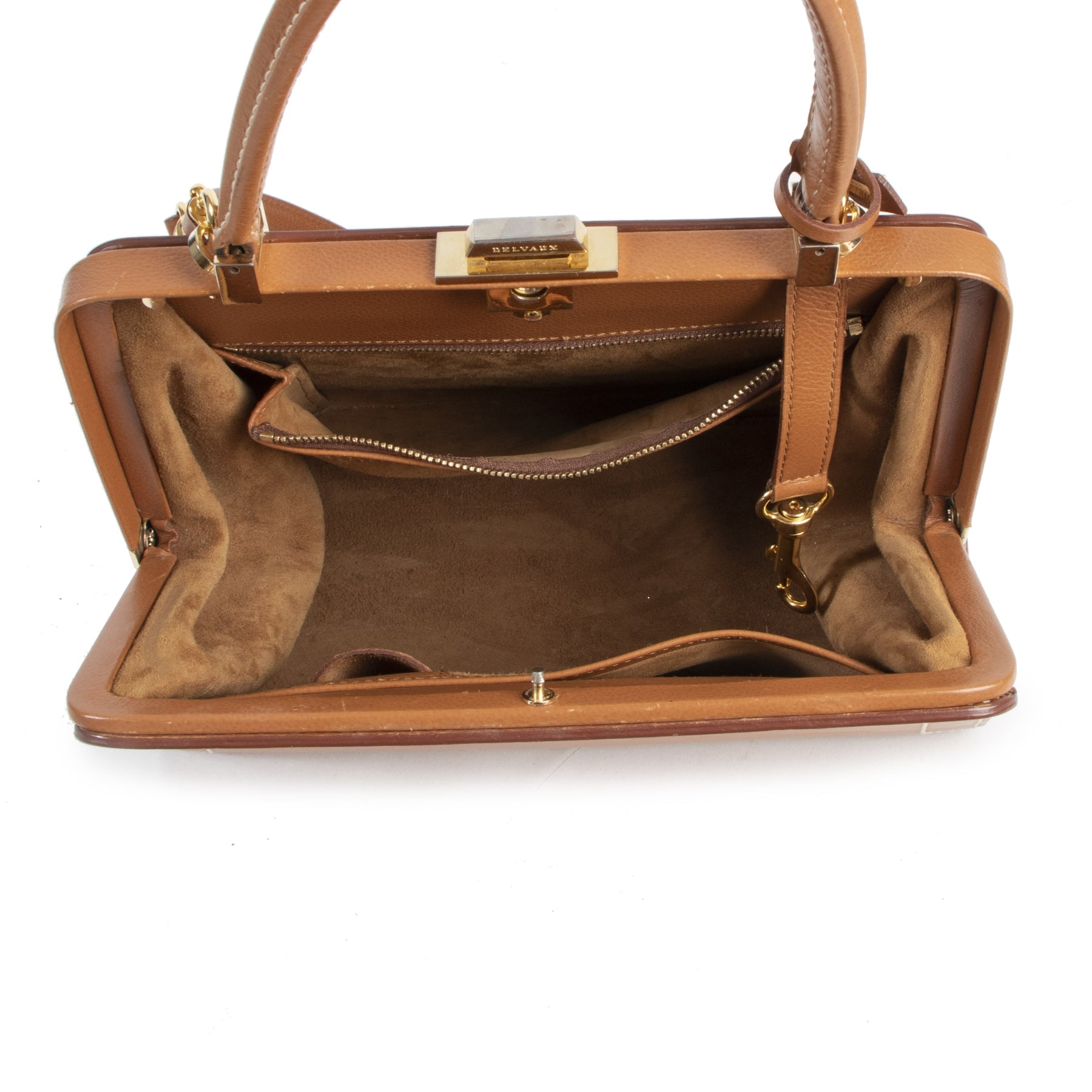 Authentic secondhand Delvaux Classico Cognac Leather Top Handle designer bags fashion luxury vintage webshop safe secure online shopping