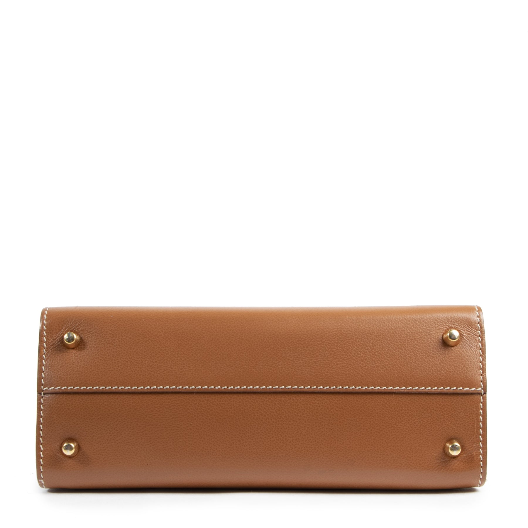 Authentic secondhand Delvaux Classico Cognac Leather Top Handle designer bags fashion luxury vintage webshop safe secure online shopping
