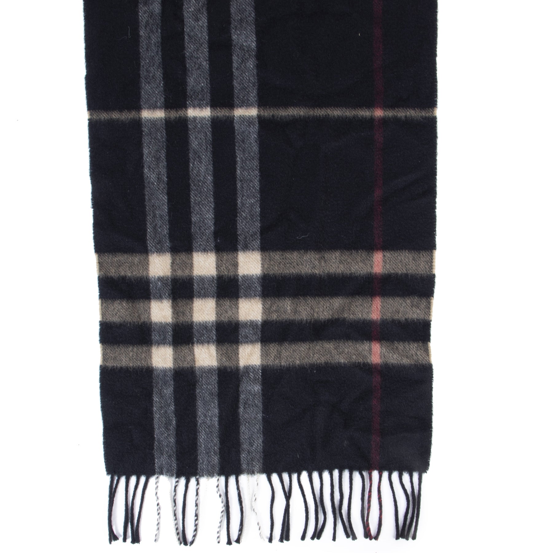Authentic secondhand Burberry Classic Check Cashmere Scarf designer scarves accessories luxury vintage webshop safe secure online shopping