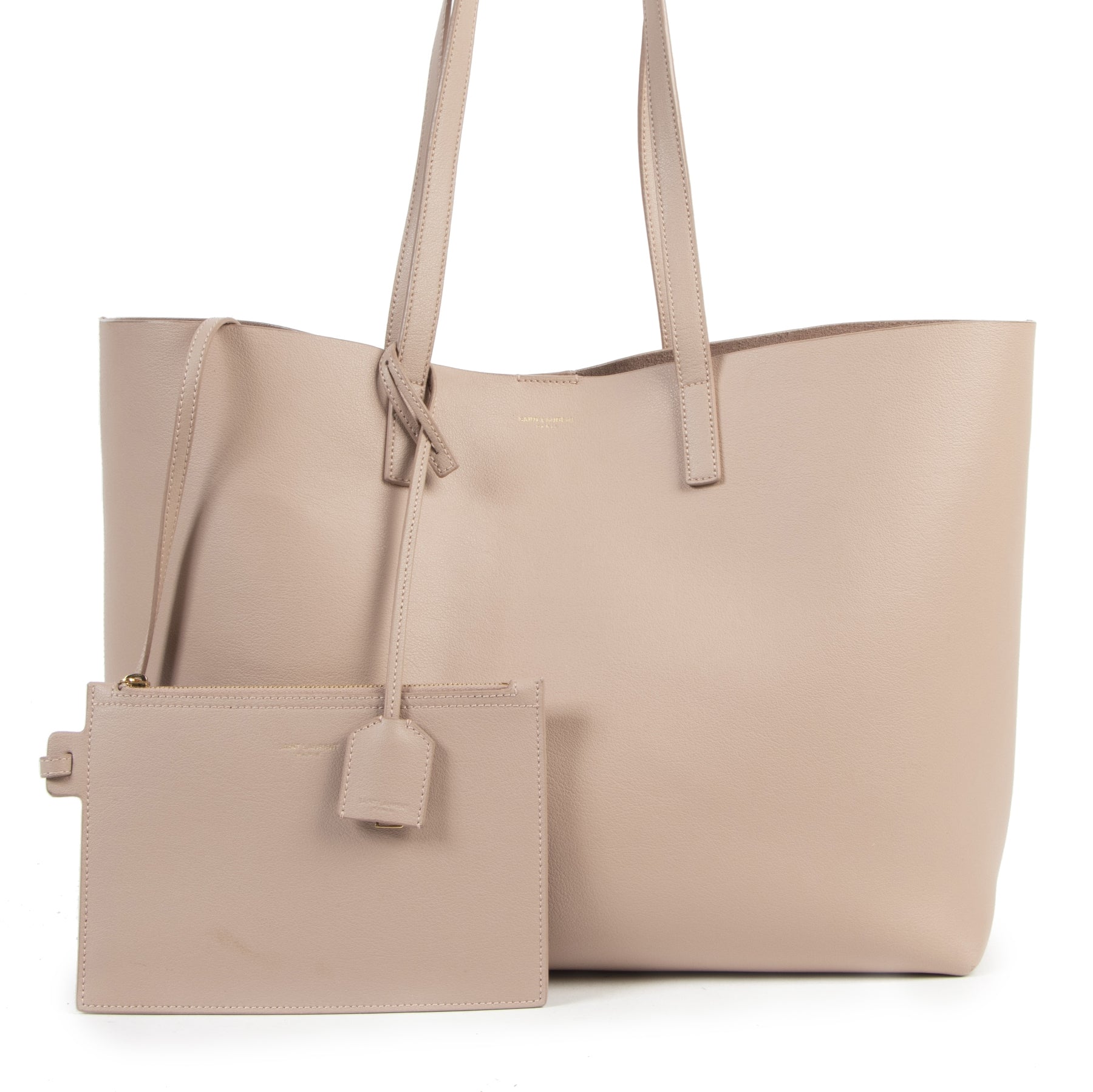 Authentic secondhand Saint Laurent Pink Tote Shopping Bag designer bags fashion luxury vintage webshop safe secure online shopping designer high end brands